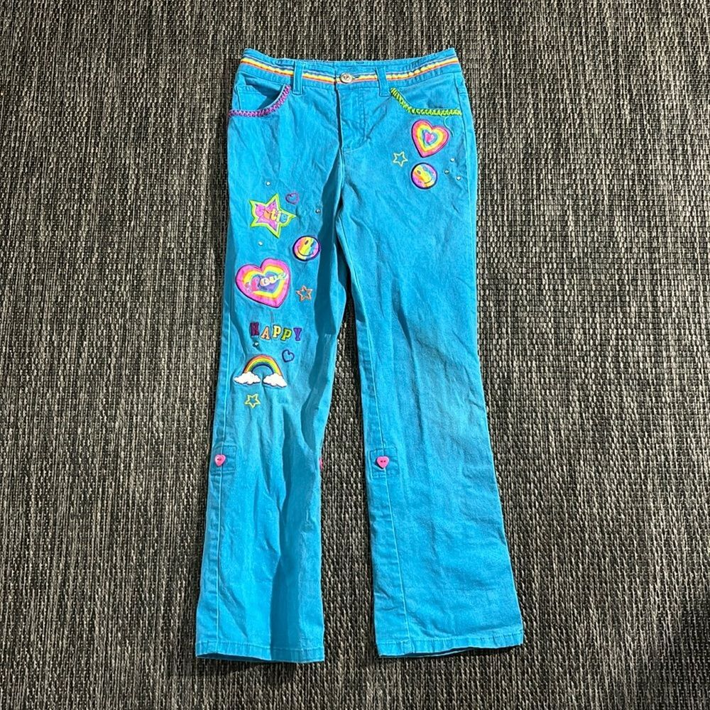 Lisa Frank Vintage Bootcut Jeans Blue Girls Size 8